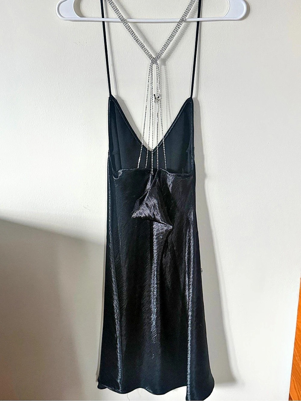 Lulus Diamonds are the Best Black Rhinestone Mini Slip Dress